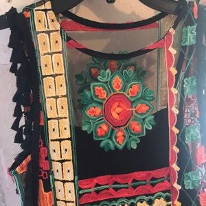 Black embroided dress